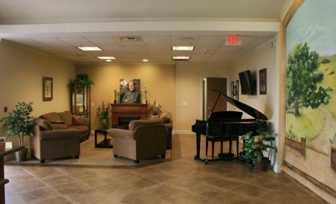 Reception area of Heritage Oaks Memorial Chapel in Rocklin, CA