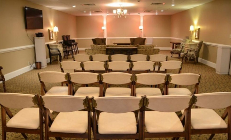 Funeral viewing area in Sykes Funeral Home & Crematory