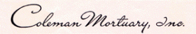 COLEMAN MORTUARY