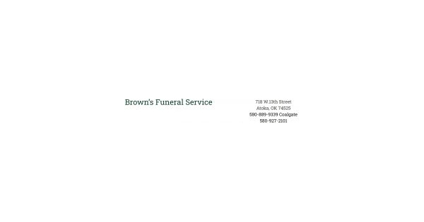 Brown's Funeral Service-Coalgate Obituaries & Services In Coalgate, Ok